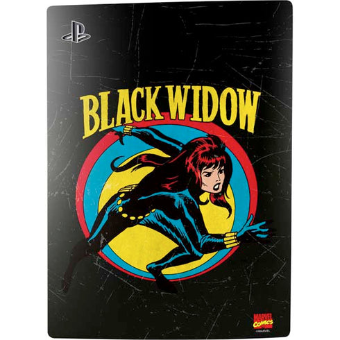 Marvel Classic Comics Black Widow PS5 Digital Edition Console Skin